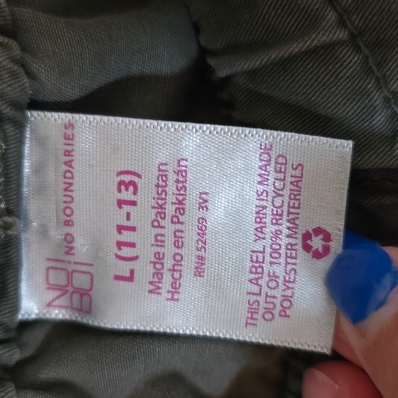 No Boundaries | Olive Green Raw Hem Pull On Shorts Size Large - Picture 7 of 8